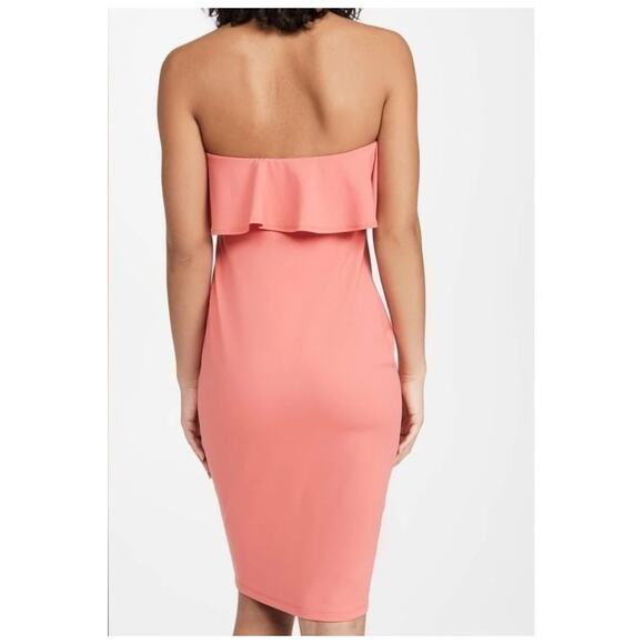 Susana Monaco Strapless Ruffle Midi Dress in Lotus‎ [ Large ] - Picture 2 of 8